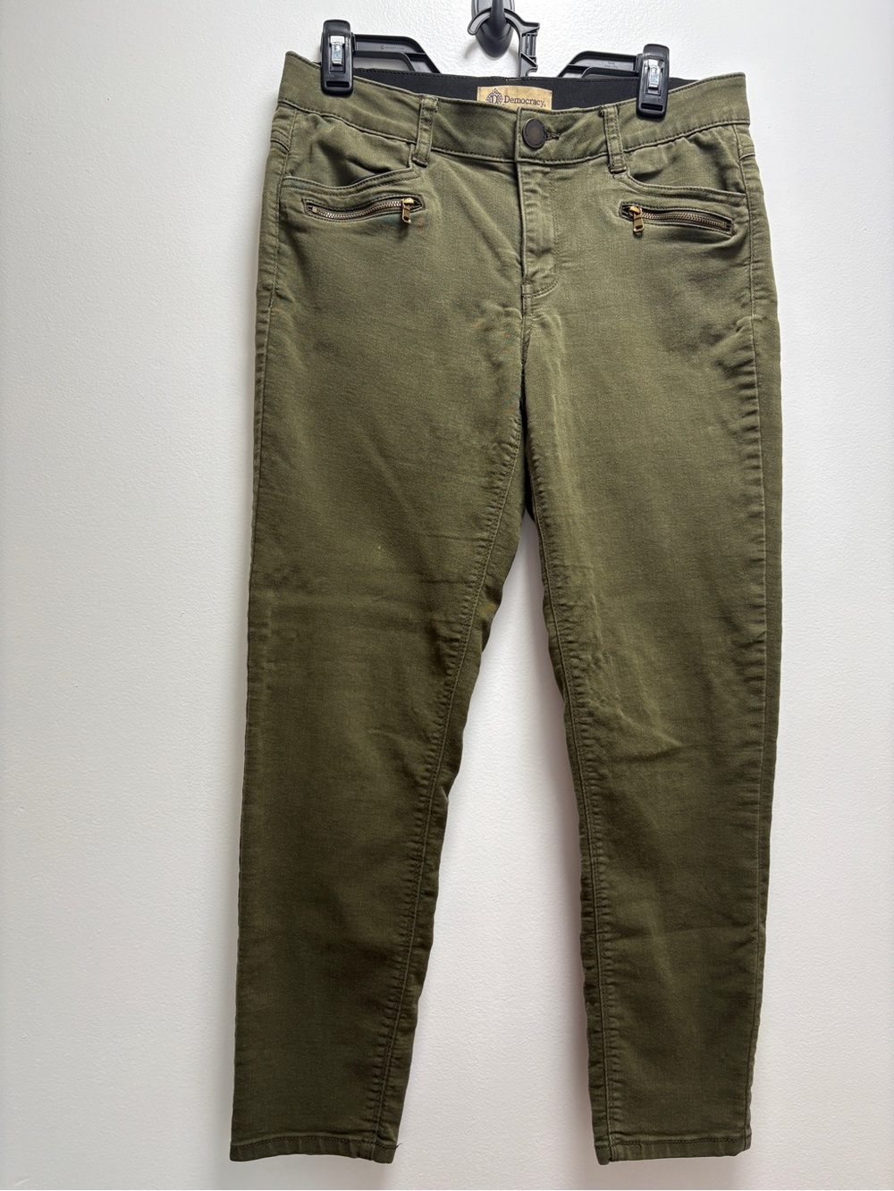 Democracy Olive Green Casual Pants | Ankle Jeans - size 8 -